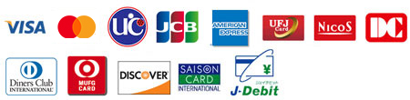 VISA Mastercard UC JCB AMERICANEXPRESS UFJCard NicoS DC DinersClub MUFGCARD DISCOVER SAISONCARD J-Debit